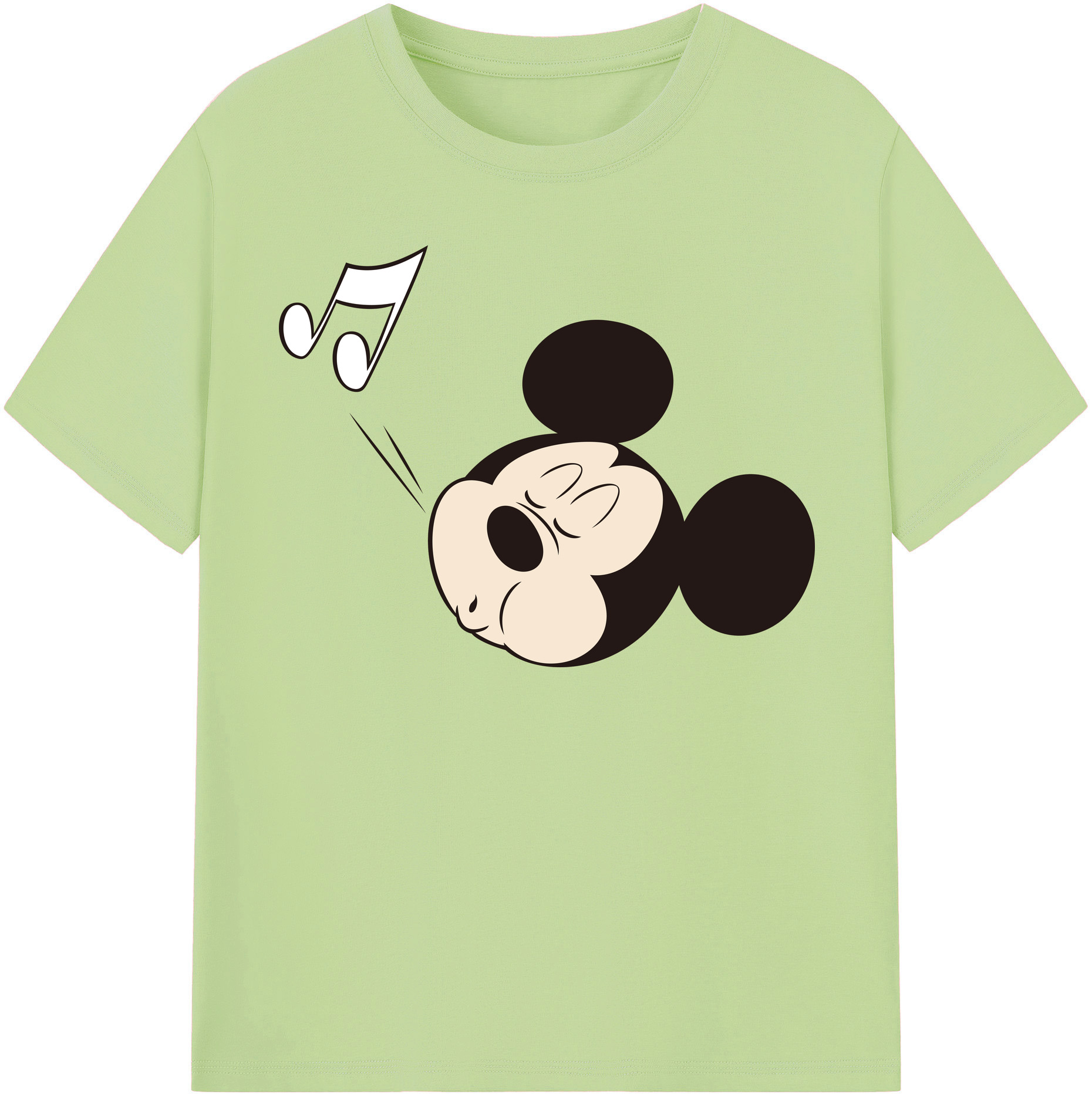 （画像用） ミッキーマウス Mickey Mouse 綿100％半袖Tシャツ（フロントプリント）